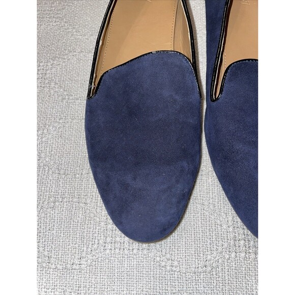J. Crew Women’s Casual Flats Size 10 M Navy Blue Suede Going Out Party - Picture 8 of 12